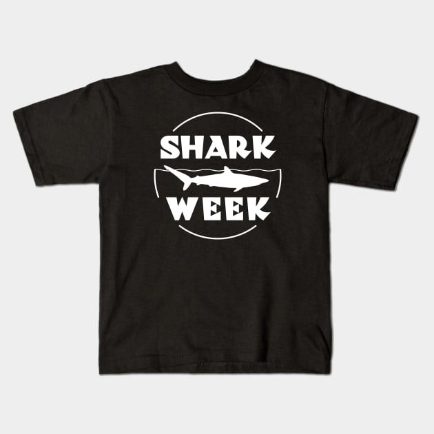 Shark week Kids T-Shirt by TMBTM